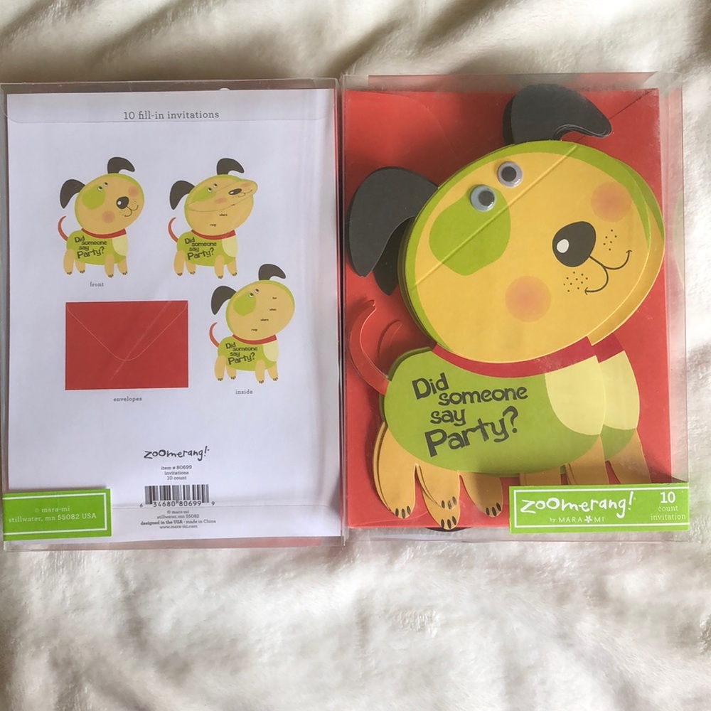 Mara Mi Party dog invitations